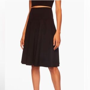 Susana Monaco High Waist Flare Black Skirt Size XL NWOT